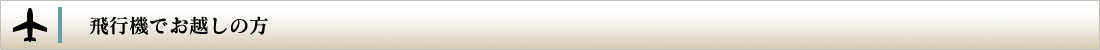 飛行機でお越しの方