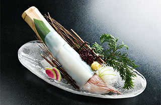 境港水揚げ！白イカの姿造り