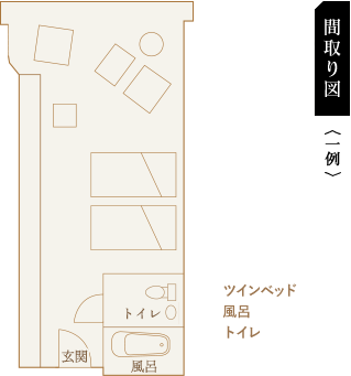 ベッド付き和室 遊鶴間取り
