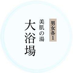 男女各1美肌の湯大浴場